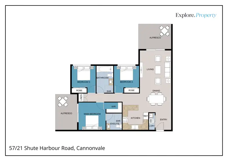 Floorplan of Homely apartment listing, 57/21 Shute Harbour Road, Cannonvale QLD 4802