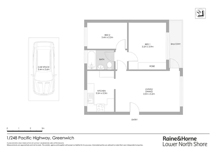 Floorplan of Homely apartment listing, 1/248 Pacific Highway, Greenwich NSW 2065