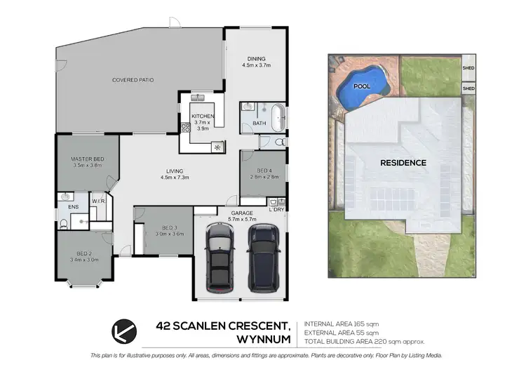 Floorplan of Homely house listing, 42 Scanlen Crescent, Wynnum West QLD 4178