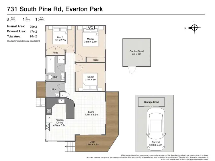 Floorplan of Homely house listing, 731 South Pine Road, Everton Park QLD 4053