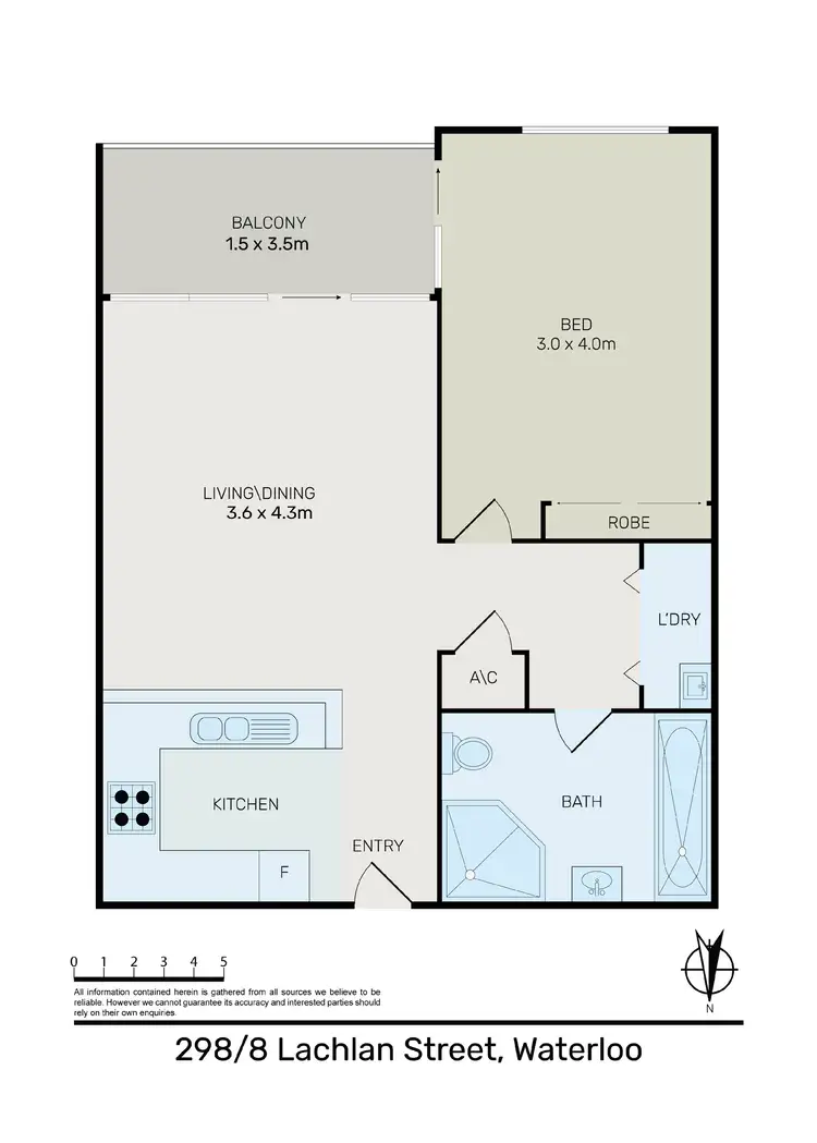Floorplan of Homely apartment listing, 298/8 Lachlan Street, Waterloo NSW 2017