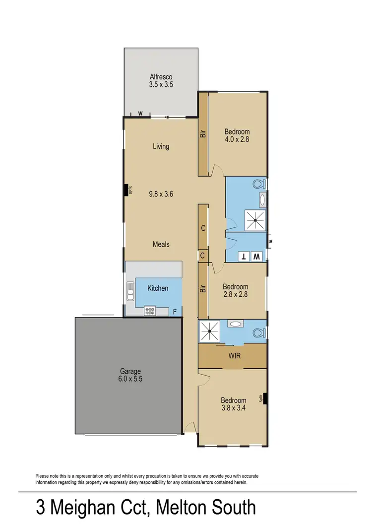 Floorplan of Homely house listing, 3 Meighen Circuit, Melton South VIC 3338