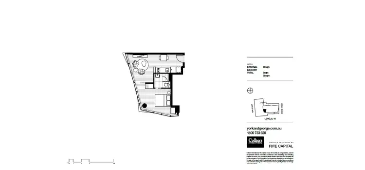 Floorplan of Homely apartment listing, 38 York Street, Sydney NSW 2000