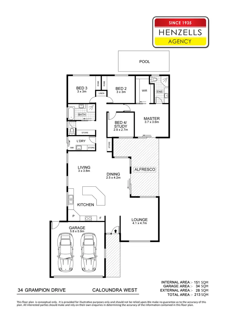 Floorplan of Homely house listing, 34 Grampion Drive, Caloundra West QLD 4551