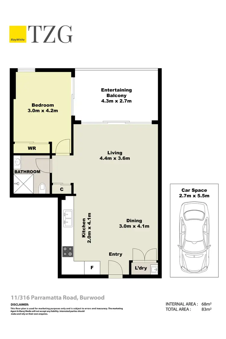 Floorplan of Homely apartment listing, 11/316 Parramatta Road, Burwood NSW 2134