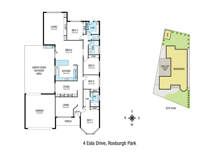 Floorplan of Homely house listing, 4 Esla Drive, Roxburgh Park VIC 3064