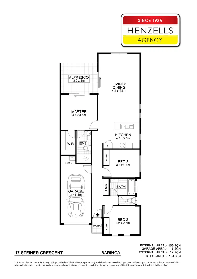 Floorplan of Homely house listing, 17 Steiner Crescent, Baringa QLD 4551