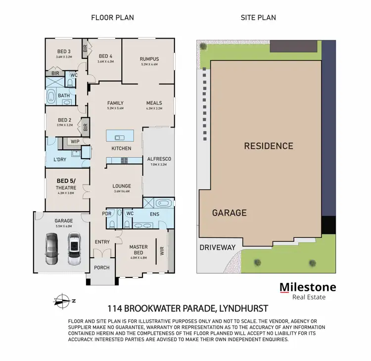 Floorplan of Homely house listing, 114 Brookwater Parade, Lyndhurst VIC 3975