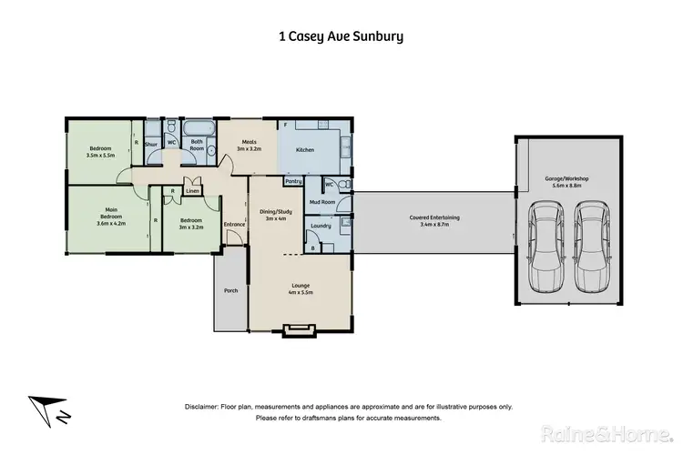 Floorplan of Homely house listing, 1 Casey Avenue, Sunbury VIC 3429