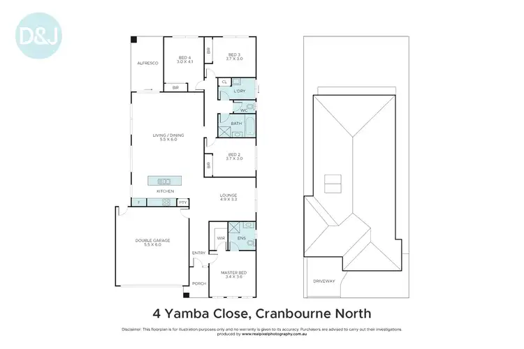 Floorplan of Homely house listing, 4 Yamba Close, Cranbourne North VIC 3977