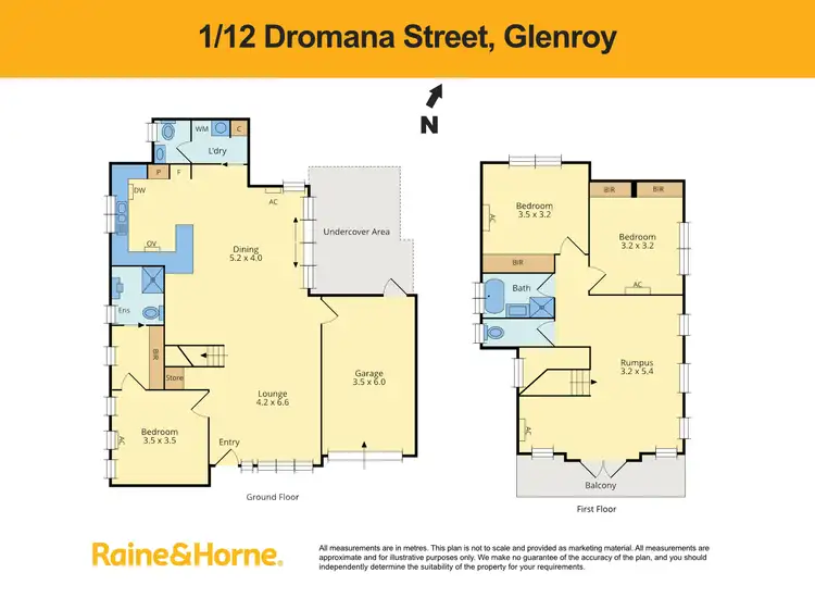 Floorplan of Homely townhouse listing, 1/12 Dromana Street, Glenroy VIC 3046