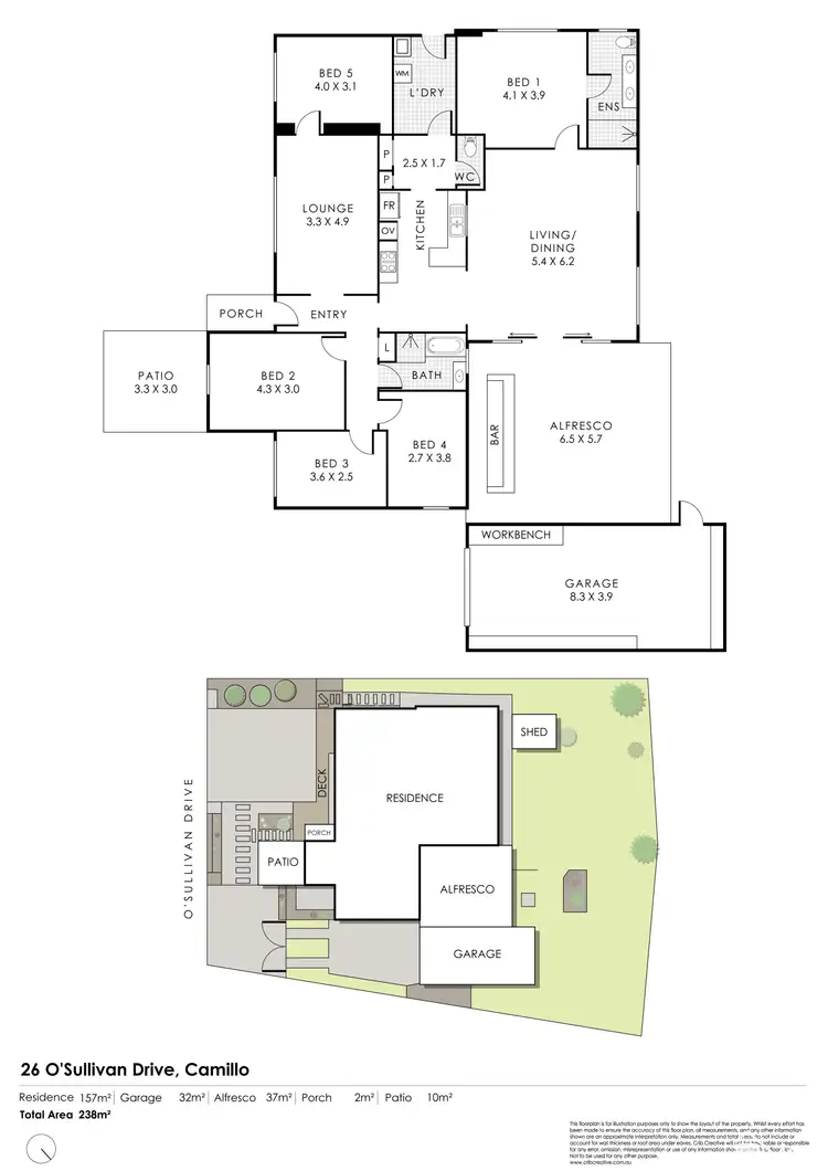 Floorplan of Homely house listing, 26 O'Sullivan Drive, Camillo WA 6111