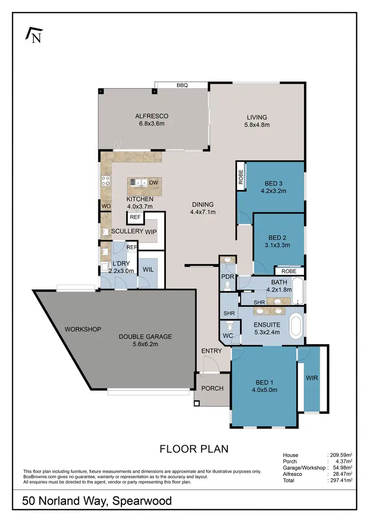 Floorplan of Homely house listing, 50 Norland Way, Spearwood WA 6163