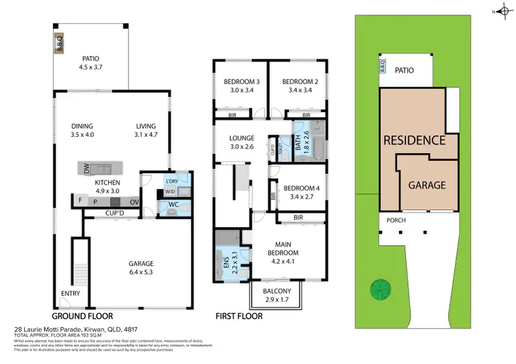 Floorplan of Homely house listing, 28 Laurie Motti Parade, Kirwan QLD 4817