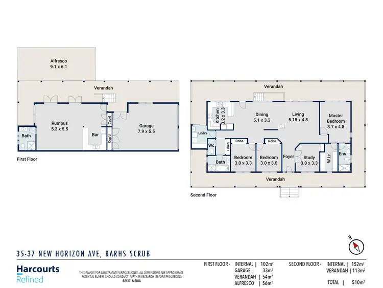 Floorplan of Homely house listing, 35-37 New Horizon Avenue, Bahrs Scrub QLD 4207