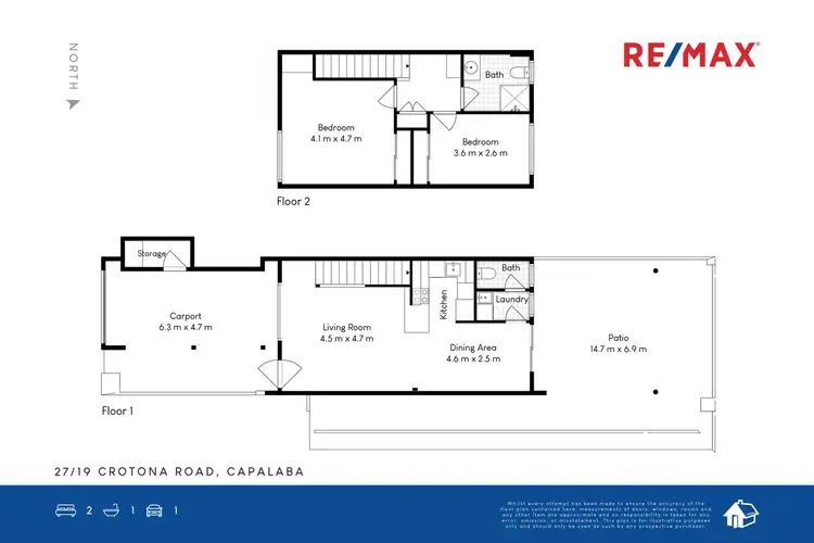 Floorplan of Homely townhouse listing, 27/19 Crotona Road, Capalaba QLD 4157