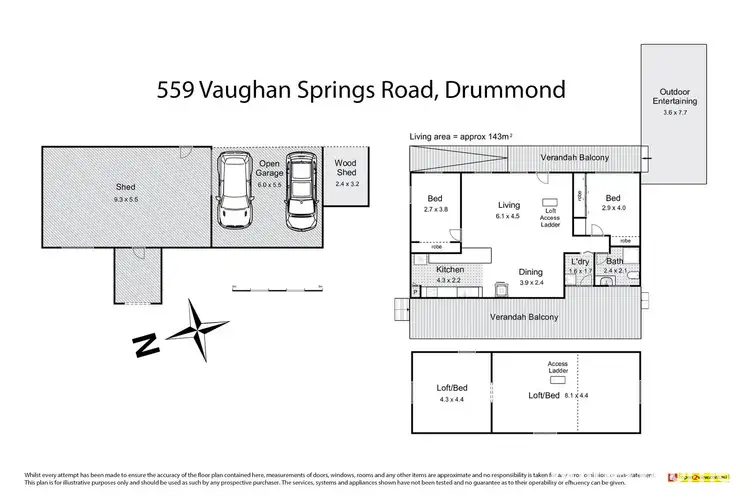 Floorplan of Homely house listing, 559 Vaughan Springs Road, Drummond North VIC 3446