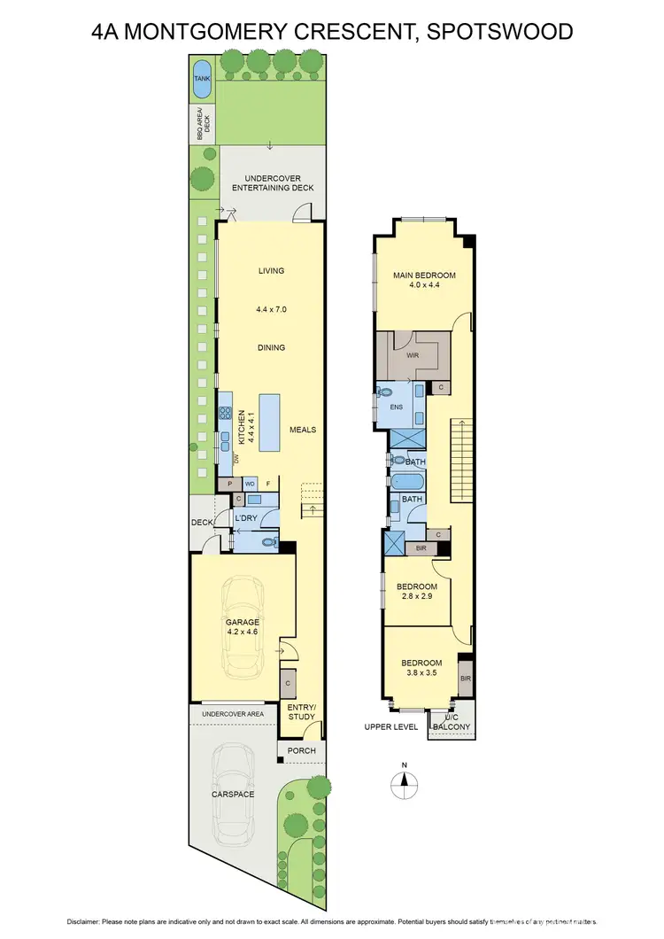Floorplan of Homely townhouse listing, 4A Montgomery Crescent, Spotswood VIC 3015