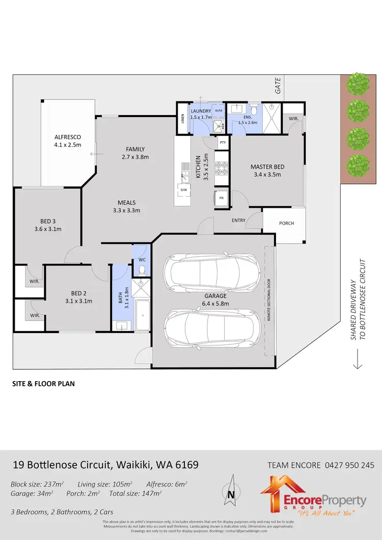 Floorplan of Homely house listing, 19 Bottlenose Circuit, Waikiki WA 6169