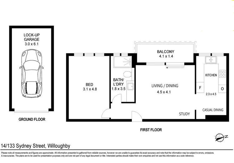Floorplan of Homely apartment listing, 14/133 Sydney Street, Willoughby NSW 2068