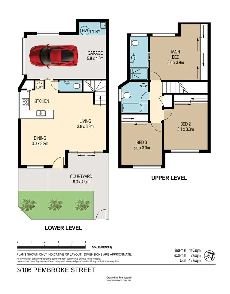 Floorplan of Homely townhouse listing, 3/106-110 Pembroke Street, Carina QLD 4152