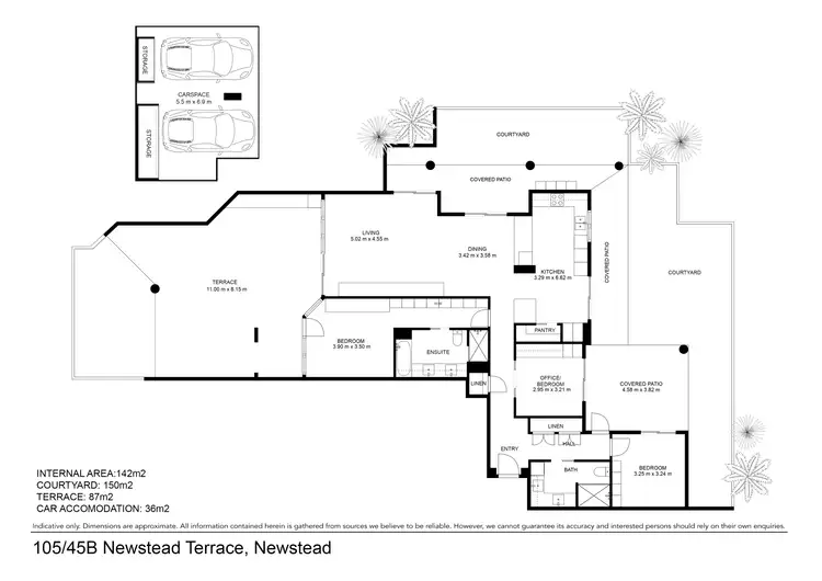 Floorplan of Homely apartment listing, 105/45 Newstead Terrace, Newstead QLD 4006