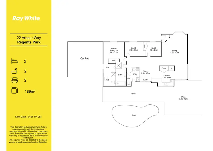Floorplan of Homely house listing, 22 Arbour Way, Regents Park QLD 4118