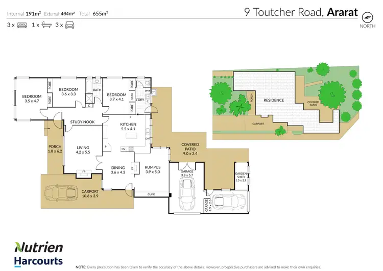 Floorplan of Homely house listing, 9 Toutcher Road, Ararat VIC 3377