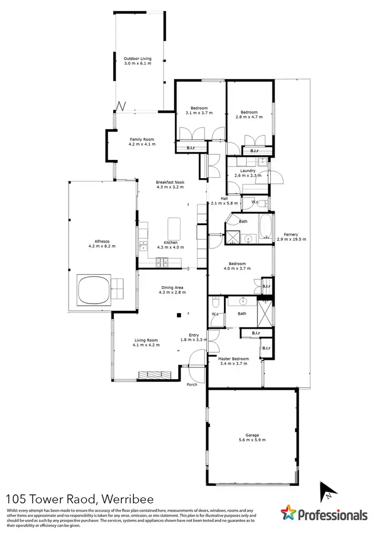 Floorplan of Homely house listing, 105 Tower Road, Werribee VIC 3030