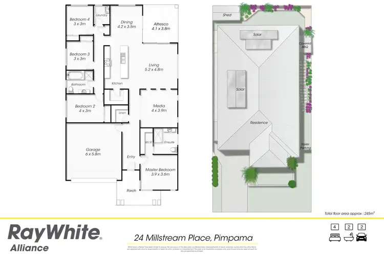 Floorplan of Homely house listing, 24 Millstream Place, Pimpama QLD 4209