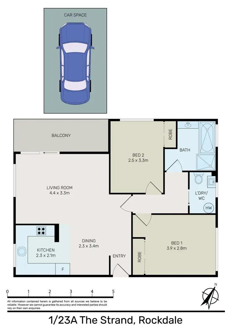 Floorplan of Homely apartment listing, 1/23A The Strand, Rockdale NSW 2216
