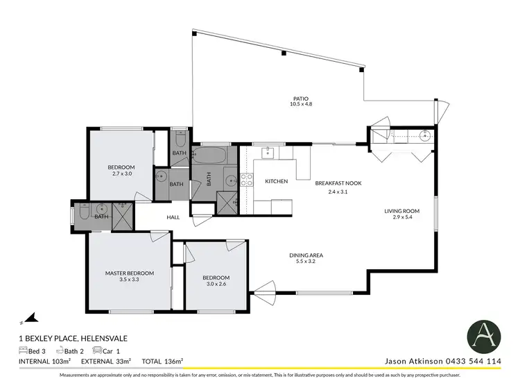 Floorplan of Homely house listing, 1 Bexley Place, Helensvale QLD 4212