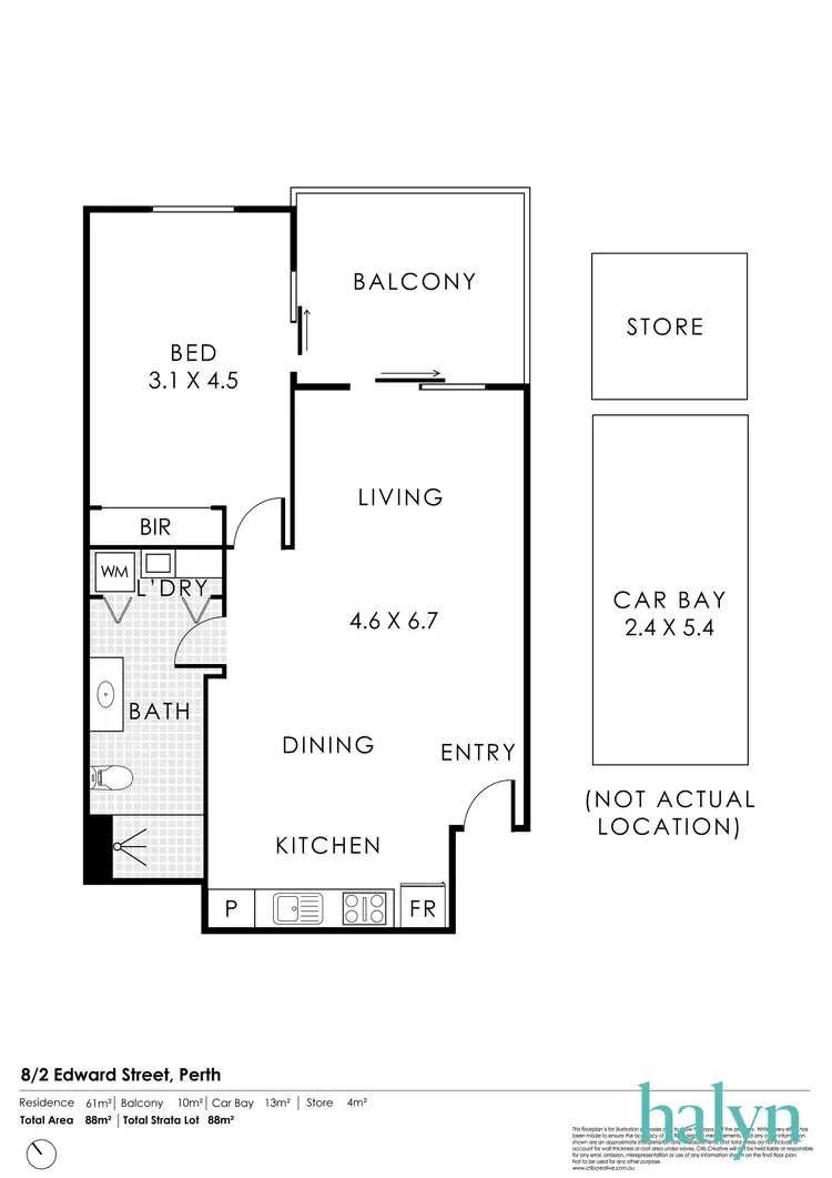 Floorplan of Homely apartment listing, 8/2 Edward Street, Perth WA 6000