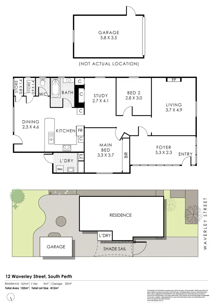 Floorplan of Homely house listing, 12 Waverley Street, South Perth WA 6151