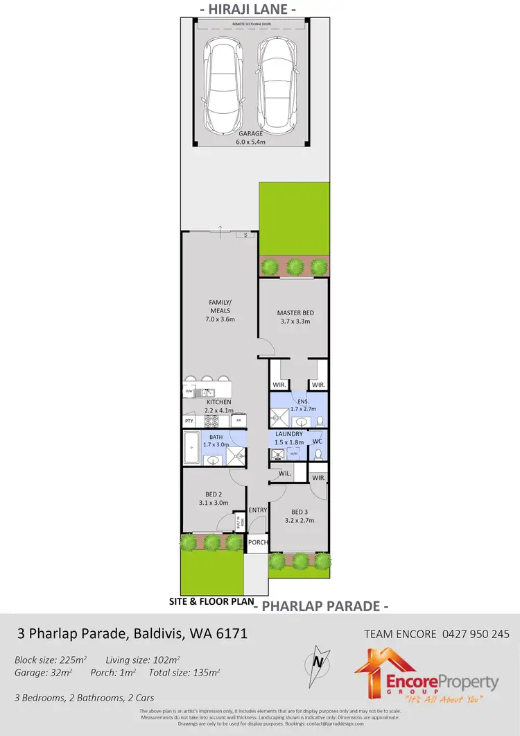 Floorplan of Homely house listing, 3 PharLap Parade, Baldivis WA 6171