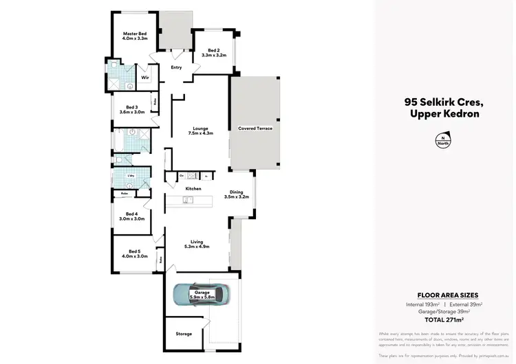 Floorplan of Homely house listing, 95 Selkirk Crescent, Upper Kedron QLD 4055