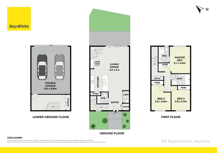 Floorplan of Homely townhouse listing, 11/5 Bayard Street, Mortlake NSW 2137