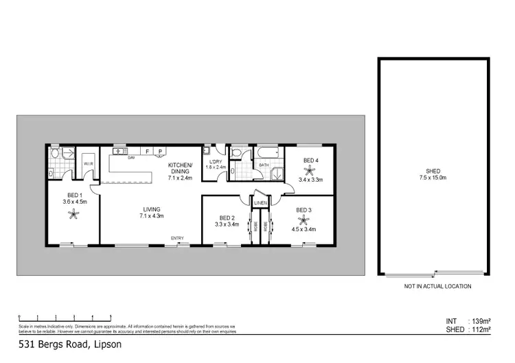 Floorplan of Homely rural property listing, 531 Bergs Road, Tumby Bay SA 5605