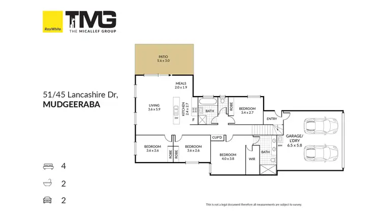 Floorplan of Homely house listing, 51/45 Lancashire Drive, Mudgeeraba QLD 4213