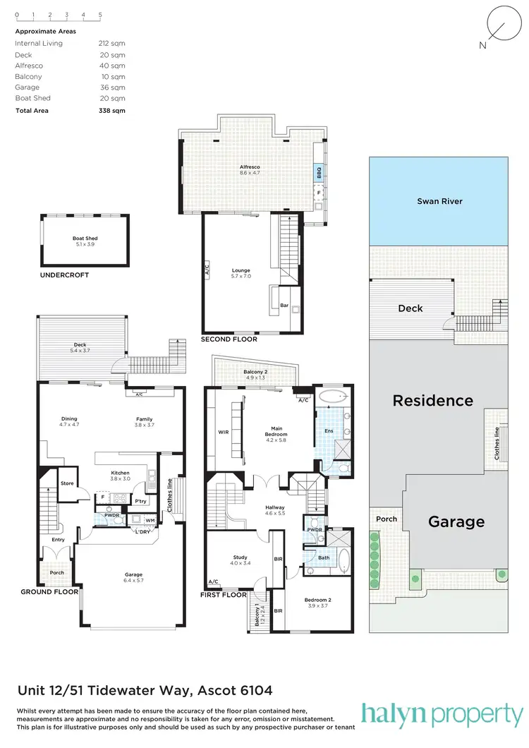 Floorplan of Homely townhouse listing, 12/51 Tidewater Way, Ascot WA 6104