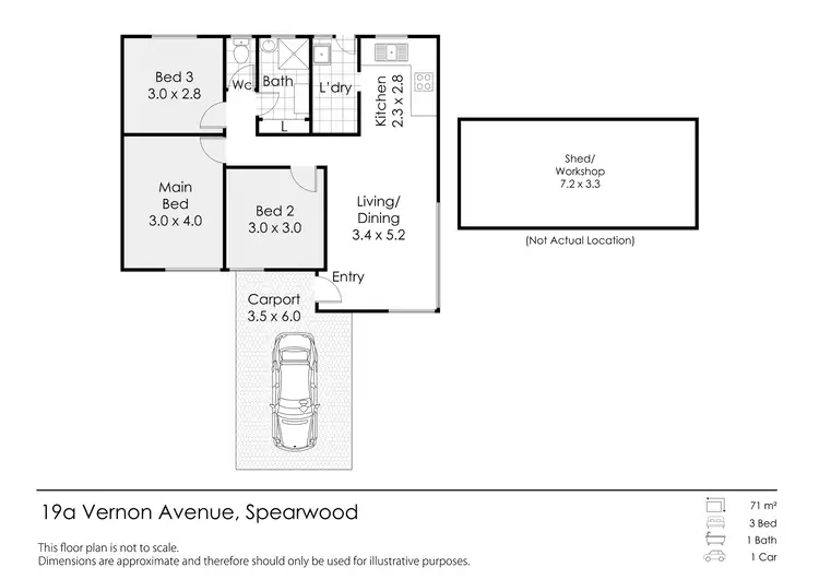 Floorplan of Homely semi-detached listing, 19A Vernon Place, Spearwood WA 6163