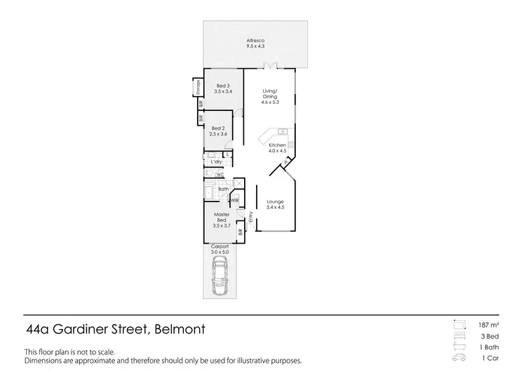 Floorplan of Homely house listing, 44A Gardiner Street, Belmont WA 6104