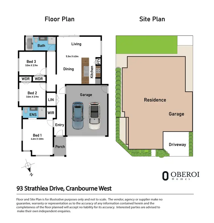 Floorplan of Homely house listing, 93 Strathlea Drive, Cranbourne West VIC 3977
