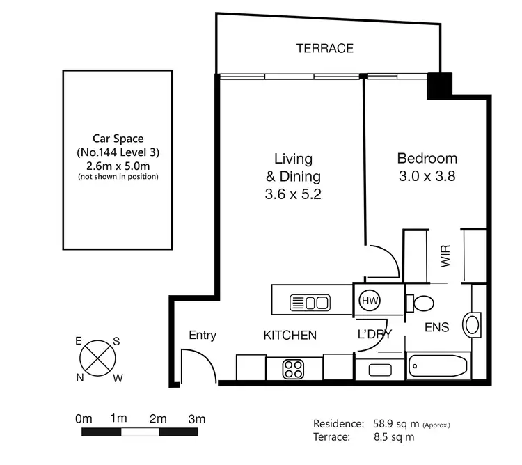 Floorplan of Homely apartment listing, 2010/45 Haig Street, Southbank VIC 3006