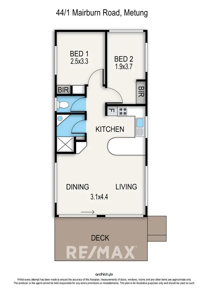 Floorplan of Homely unit listing, 44/1 Mairburn Road, Metung VIC 3904
