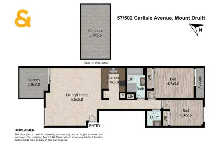 Floorplan of Homely apartment listing, 57/502-514 Carlisle Avenue, Mount Druitt NSW 2770