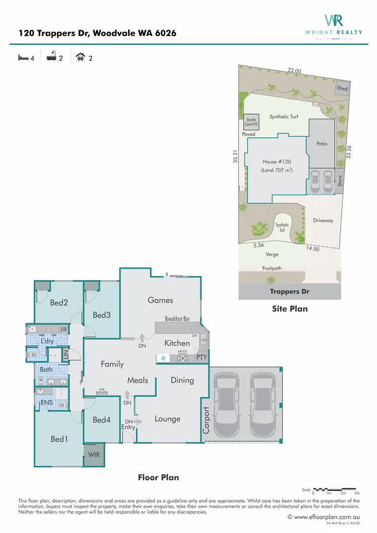 Floorplan of Homely house listing, 120 Trappers Drive, Woodvale WA 6026