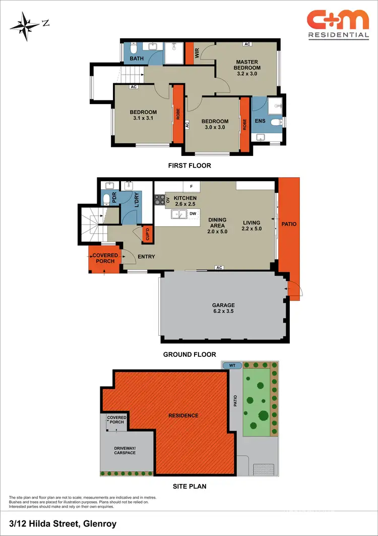 Floorplan of Homely townhouse listing, 3/12 Hilda Street, Glenroy VIC 3046
