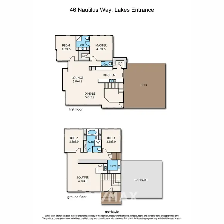 Floorplan of Homely house listing, 46 Nautilus Way, Lakes Entrance VIC 3909