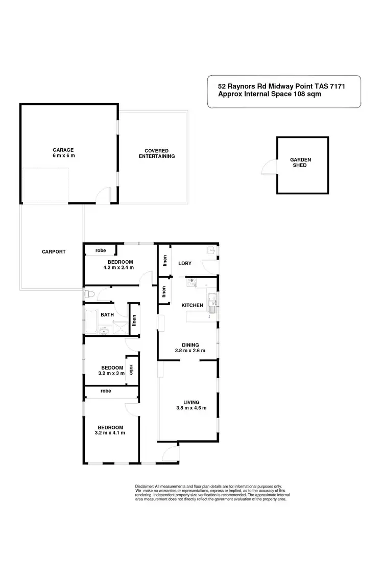 Floorplan of Homely house listing, 52 Raynors Road, Midway Point TAS 7171
